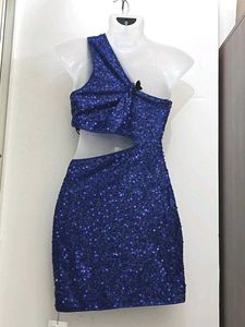 Sequin One-Shoulder Dress