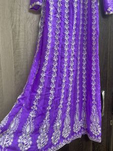 Georgette Chikankari Embroidered Anarkali kurti