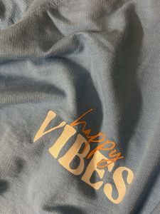 Cute Blue Happy Vibes Top