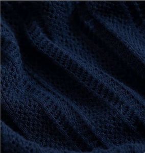 Navy Blue Textured Knit style Tee