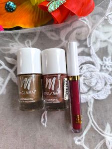 MyGlamm Nail Polish &amp; Lipstick Combo Offer 🎉🎉😍