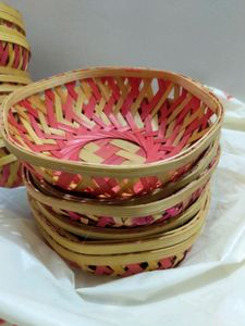 Pure Bamboo  Multicolor Basket