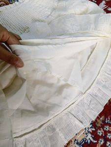 cream Tiered Mini Skirt