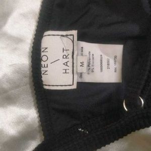 Black textured Bikni top