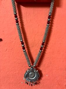 Oxidized Silver Necklace &amp; Earring Set