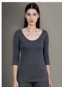 Grey Womens Thermals Top