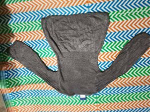 Gray Knit shimmery peplum sweater top