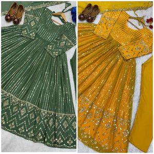 Party Wear Gown.New Showroom Pcs Select Any One Cl