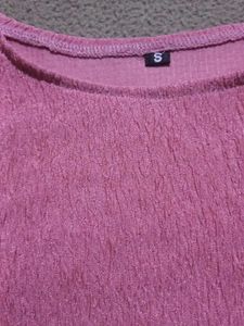 Pink Fuzzy Dolman Top