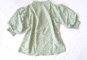Floral Puff Sleeve Top