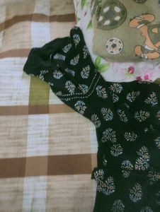 Black And White Kurta Pant Set