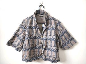 Unique Pattern Cropped Jacket