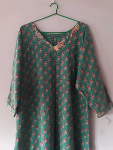 Floral Green Kurta Set