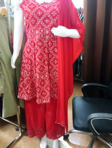 Party Wear Kurti Pant Dupatta Set