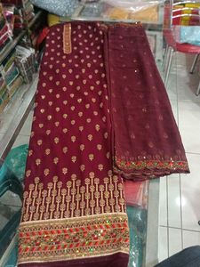 Maroon Dress Material
