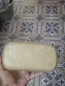 Elegant Gold Glitter Clutch