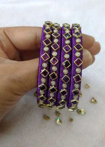 Silk Thread Bangles Set 🥰