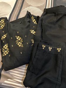 Black Kurta Pant Set