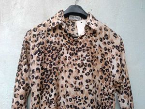 New With Tag Korean Leopard Print Cc Shirt