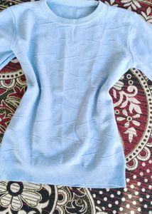 Ice  Blue Knit Sweater