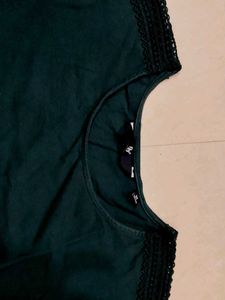 Green Lace Trim Tee