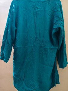 Teal Button-Down Top