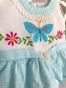 Butterfly embroidered Baby sun dress