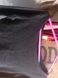 Black Long Sleeve Crop Top