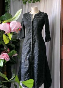 Luxury Brand AMPM Black Embroidered Kurti