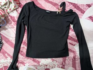 Chic Black Long Sleeve Top