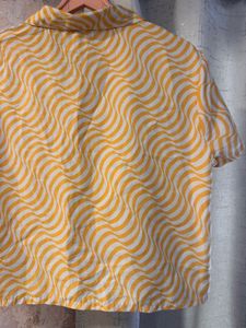 Trendy Retro Wave Crop Top, Bust- 36/34