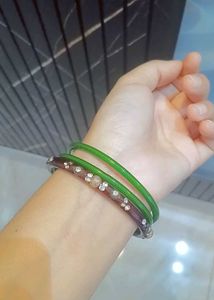 Green Bangles - Set of 3