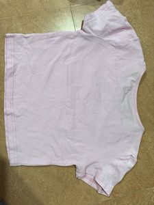 Pink Graphic Crop Top