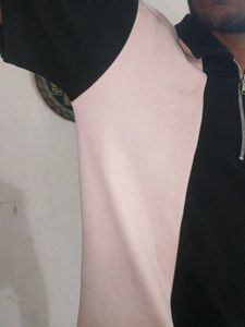 Stylish Black &amp; White Polo T-Shirt