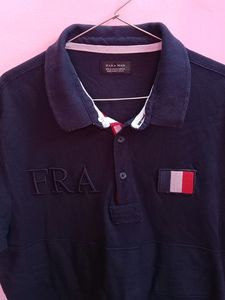 ZARA MAN Navy Blue Men&#39;s Tshirt