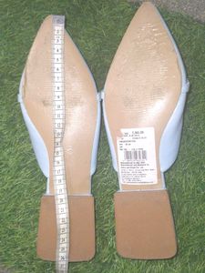 AND Blue Chain Mule Heels Size 38