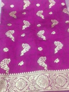 Elegant Purple Banarasi Silk Saree