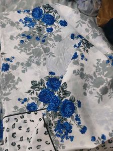 unused cotton double Bedsheet with 2 pillow cover