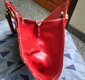 Vintage Red &amp; Gold Handbag