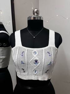 White Embroidered Top