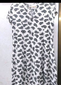 Leaf Print Casual Dress