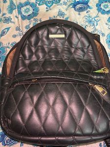Black Quilted Small Backpack – Stylish &amp; Compact