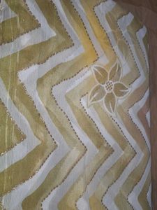 Cream Saree