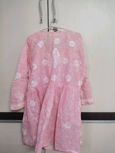Lucknowi Chikan Kari Short Kurti