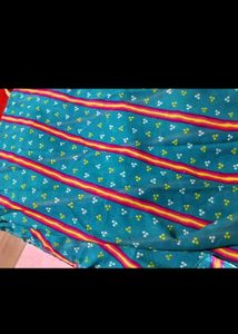 Saree With Blouse See Green Colour