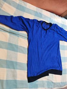 Blue Long Sleeve Top