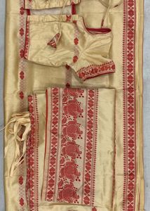 NEW Stitched Mekhla Chador Set Tussar Silk 4-6 Y