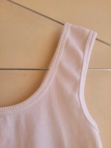White Tank Crop Top