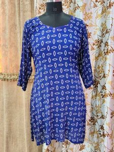 Blue Printed Kurta