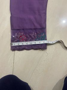 💜 Purple Party Wear Embroidered Suit 💜